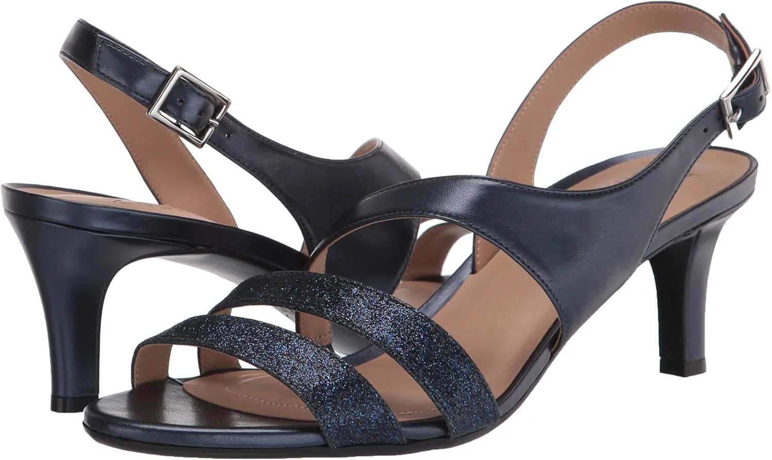Naturalizer Women's Taimi Strappy Mid Heel Slingback Dress Sandal