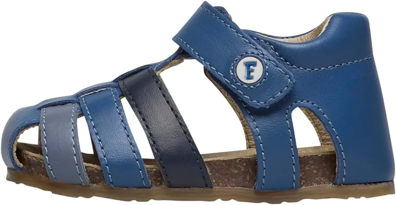 Naturino Boy's Falcotto Alby (Toddller) Sandal, Azure/Navy/Celeste, 6 Toddler