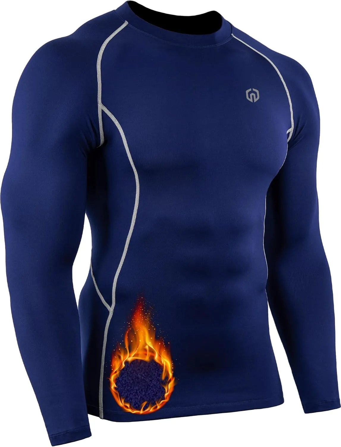 NELEUS Men's 3 Pack Dry Fit Long Sleeve Compression Shirts Workout Running Shirts