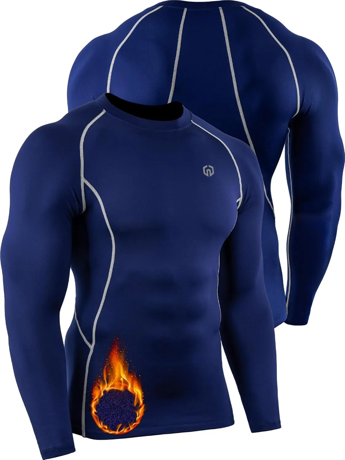 NELEUS Men's 3 Pack Dry Fit Long Sleeve Compression Shirts Workout Running Shirts