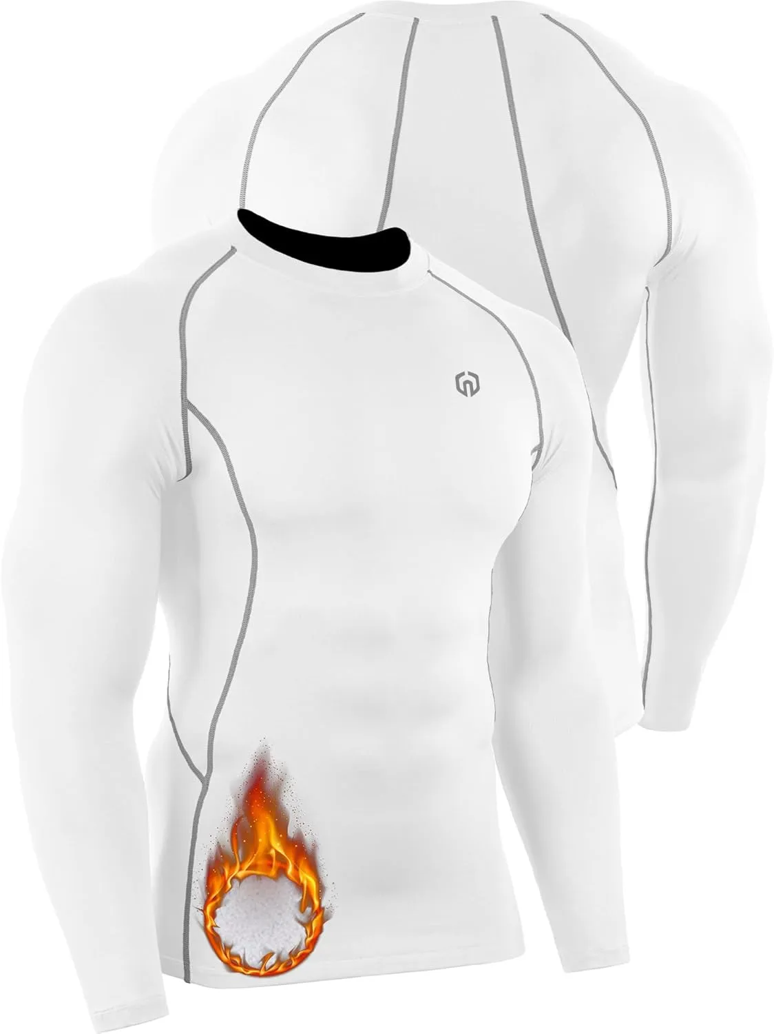 NELEUS Men's 3 Pack Dry Fit Long Sleeve Compression Shirts Workout Running Shirts