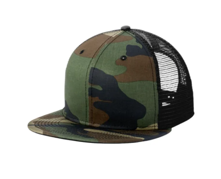 New Era Standard Fit Snapback Trucker Cap - Leather Patch