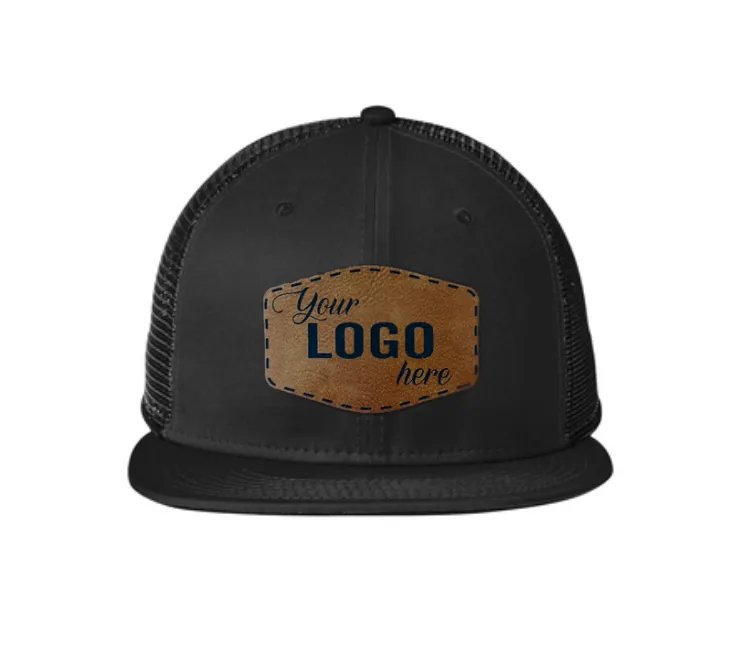 New Era Standard Fit Snapback Trucker Cap - Leather Patch