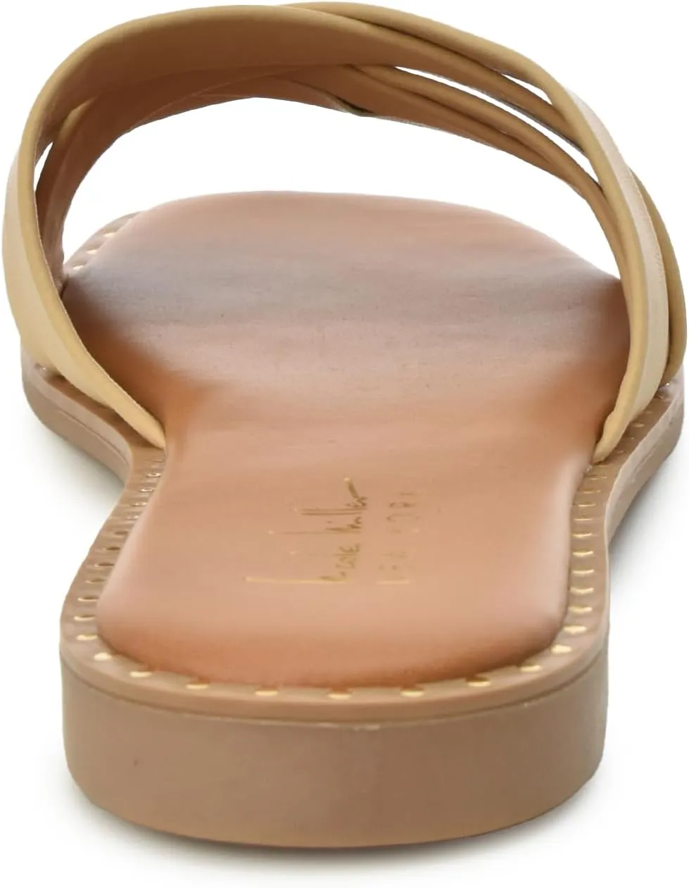 Nicole Miller Rally Women's Sandals - Stylish & Lightweight Open Toe Sandals - Durable & Non-Slip Summer Beach Sandals - Super Soft Memory Foam Insole Slides - Cute Flat Slide Sandals for Women