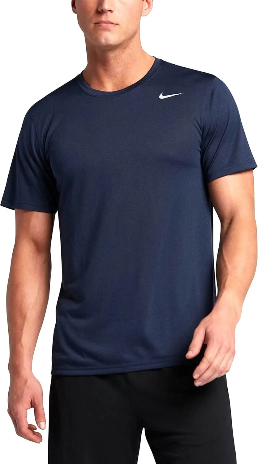 Nike Legend Navy Short Sleeve Performance Shirt, Small
