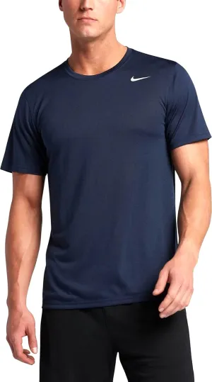 Nike Legend Navy Short Sleeve Performance Shirt, Small