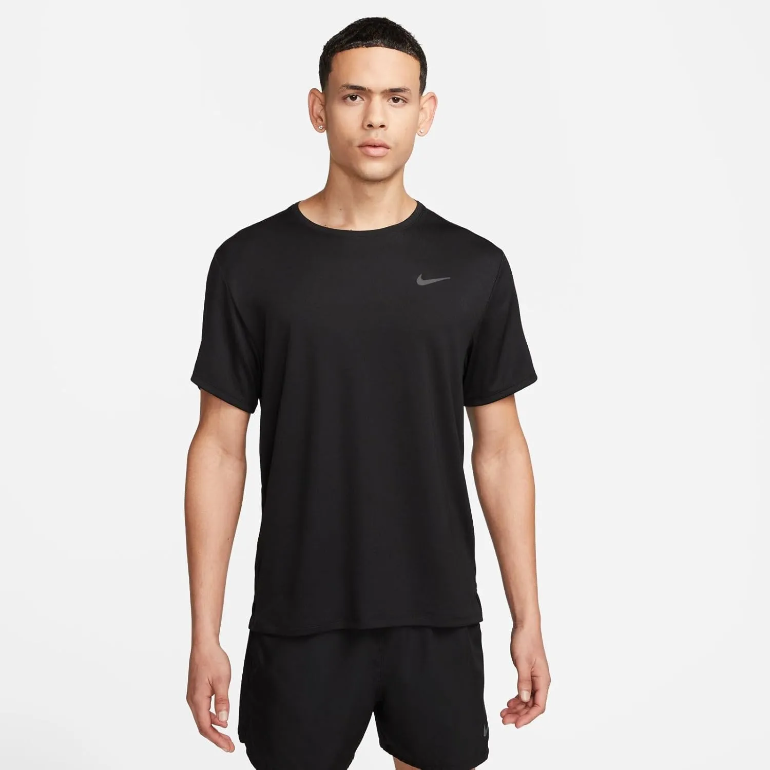 Nike Men's Miler Dri-fit Uv Short-Sleeve Running Top