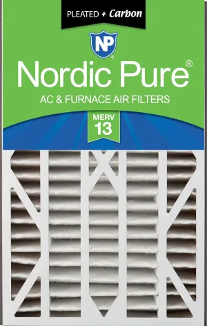 Nordic Pure 16x25x3 (15 13/16 x 24 5/16 x 3) MERV 13 Plus Carbon Trion Air Bear Cub Replacement Air Filter 1 Pack
