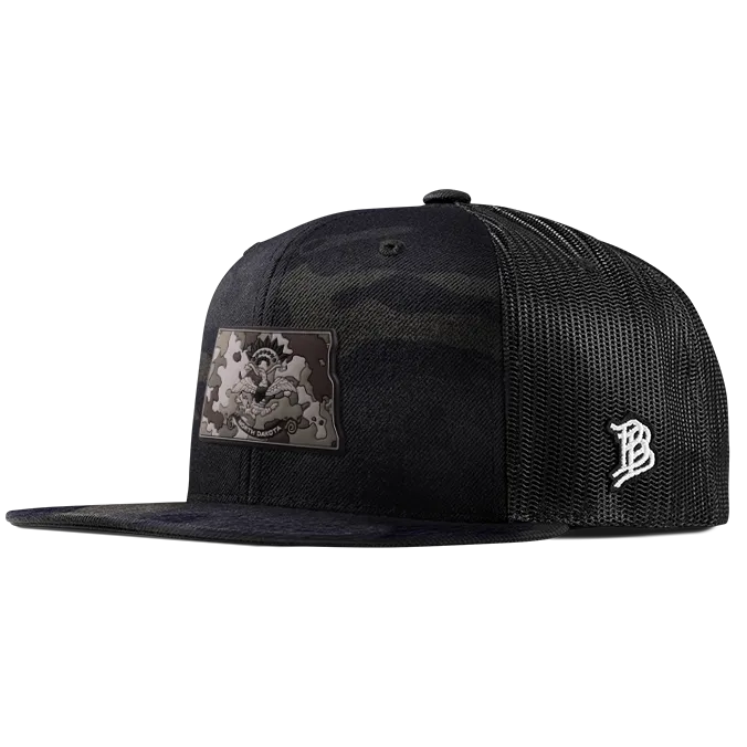 North Dakota Camo Flat Trucker