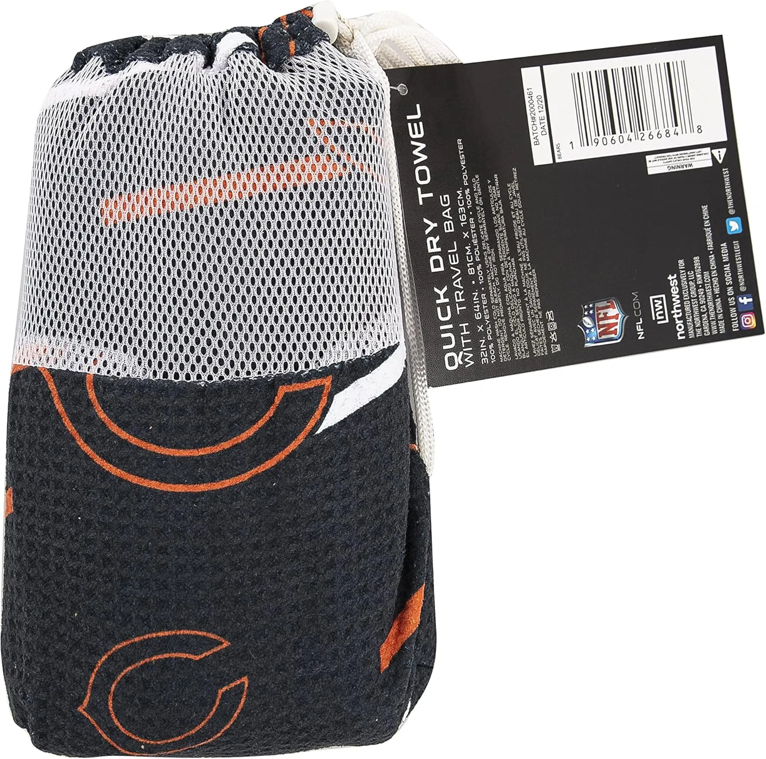 NORTHWEST NFL Unisex-Adult Beach Towel & Mesh Bag Set