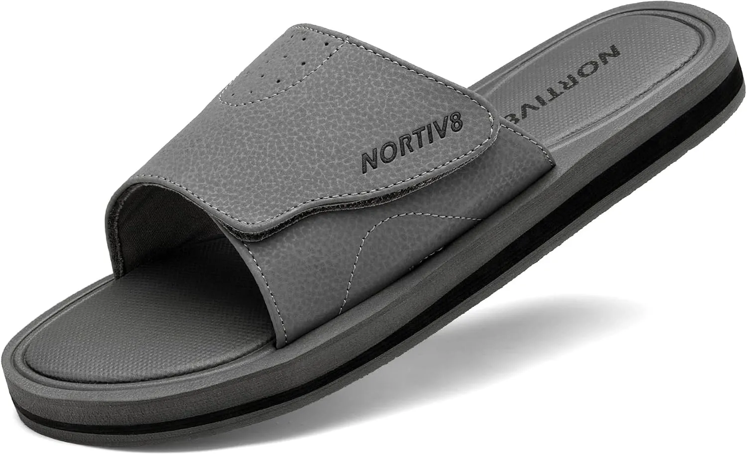 NORTIV 8 Men's Slide Sandals Comfort Lightweight Beach Shoes