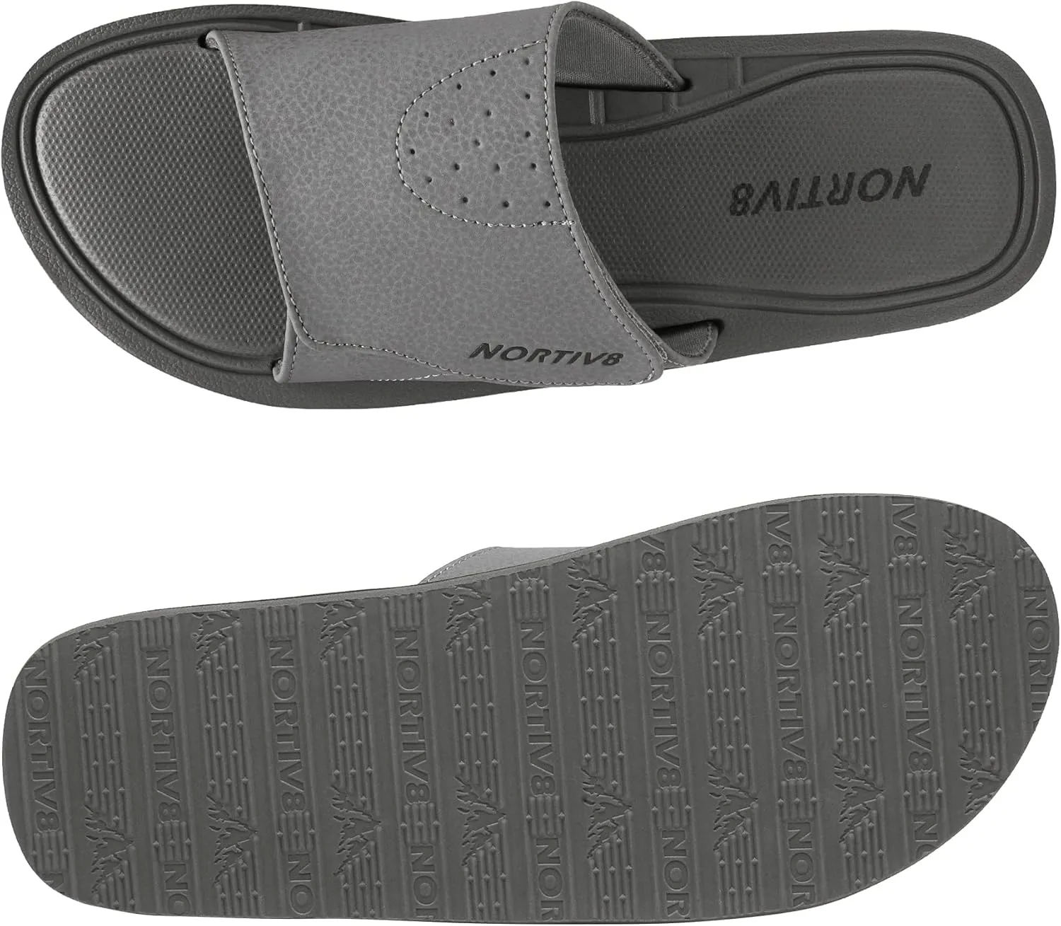 NORTIV 8 Men's Slide Sandals Comfort Lightweight Beach Shoes