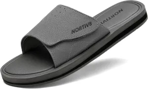 NORTIV 8 Men's Slide Sandals Comfort Lightweight Beach Shoes