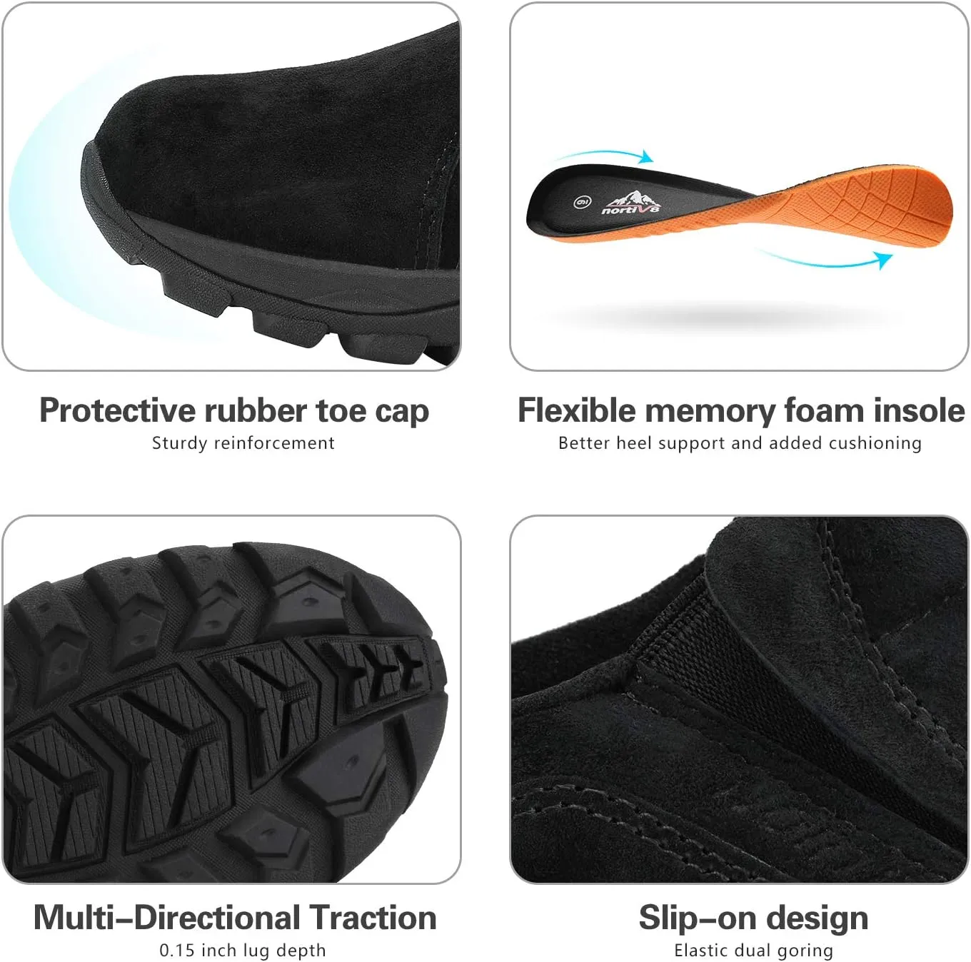 NORTIV 8 Men's Slip On Loafer Walking Shoes