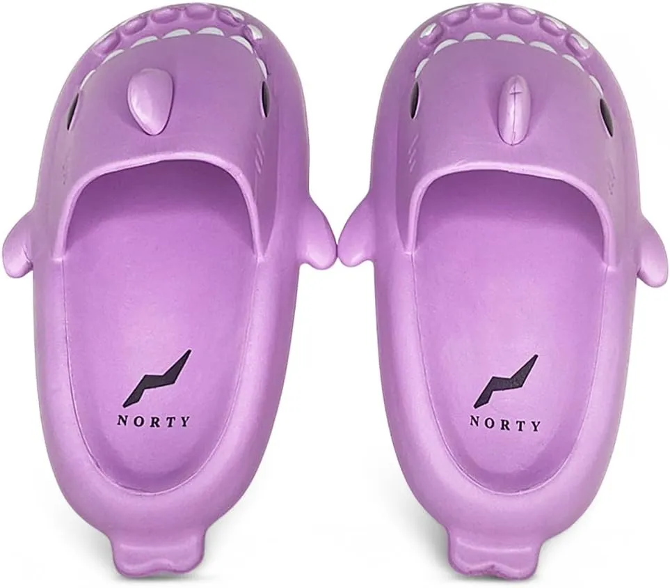 NORTY Boys Girls Unisex Toddler to Big Kid Lightweight Novelty Shark Slide Slipper