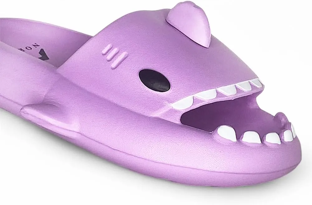NORTY Boys Girls Unisex Toddler to Big Kid Lightweight Novelty Shark Slide Slipper