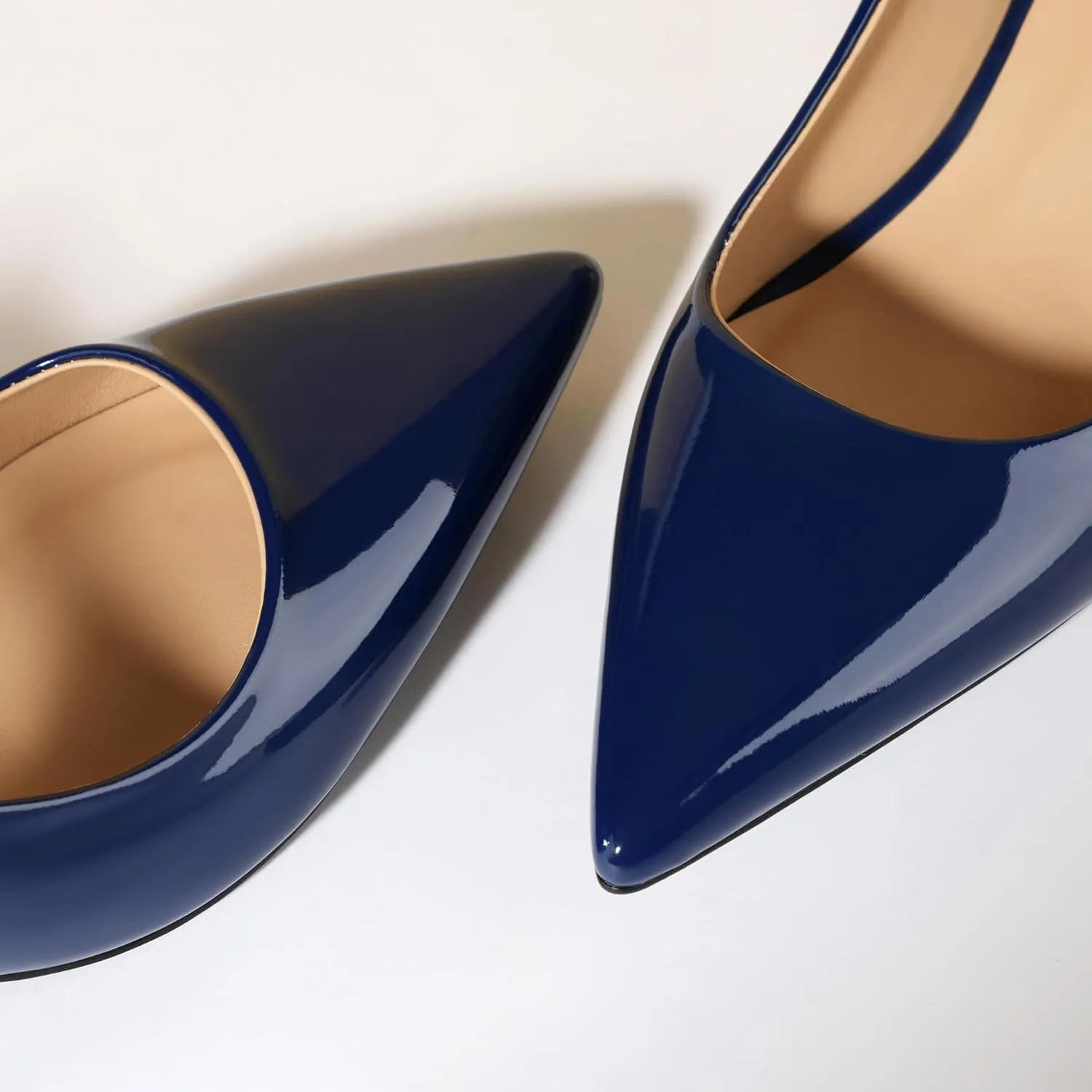 NUMALEO Slingback Heels for Women Pointed Close Toe Kitten Heels Patent Pumps Dress Party Comfy Stiletto 2.5 Inch Dress Shoes
