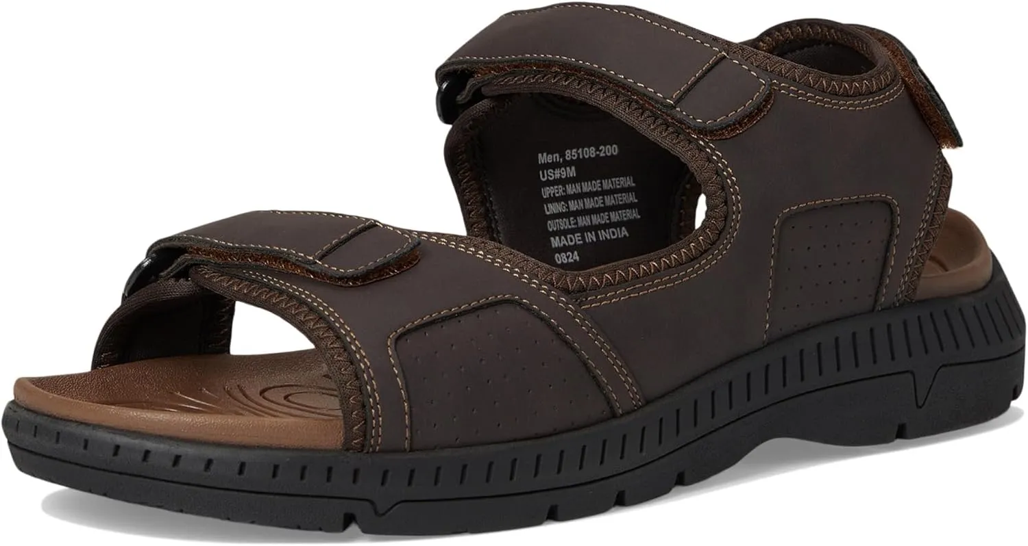 Nunn Bush Men's Laguna 3 Strap River Sandal Lightweight Adjustable and Comfortable Sport