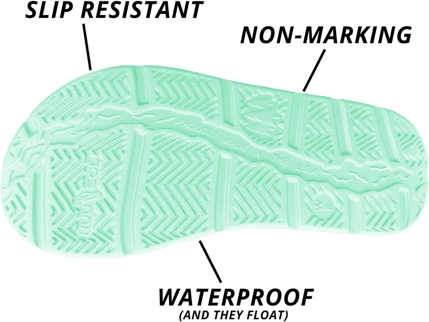 NUUSOL Women Hailey Slide, Lightweight EVASOL Foam Footwear