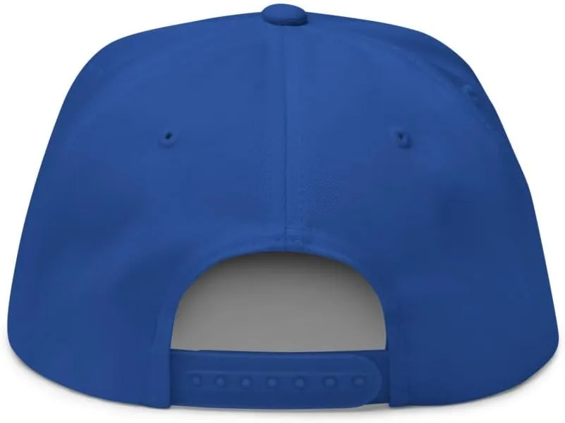 Ocean Wave Embroidered Snapback Hat Outdoor for Men & Women Adjustable Flat Bill Cap Mesh Beach Surfing Hat