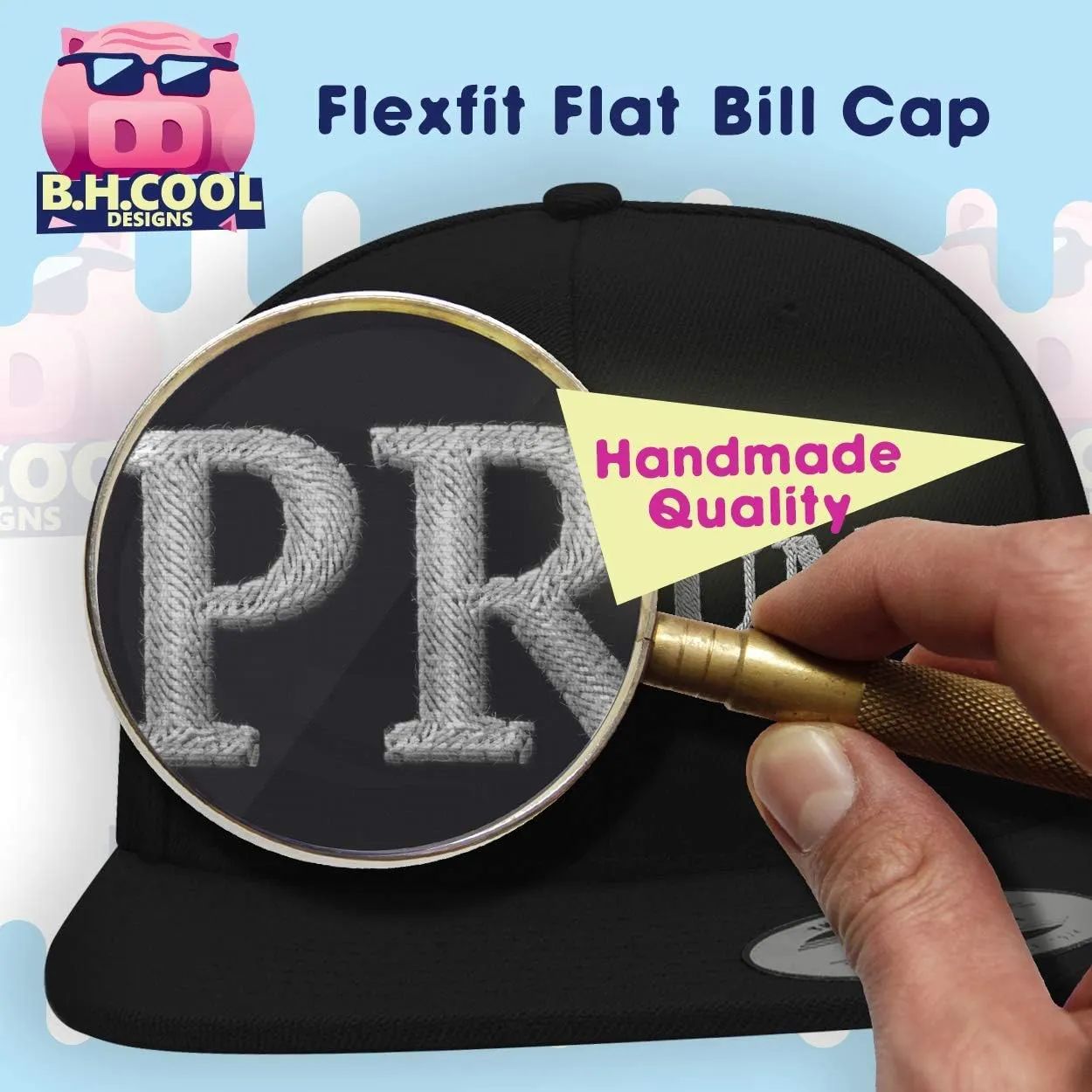 of Course I'm Right! I'm A Roundtree! - Flexfit 6210 Structured Flat Bill Fitted Hat | Baseball Cap for Men and Women