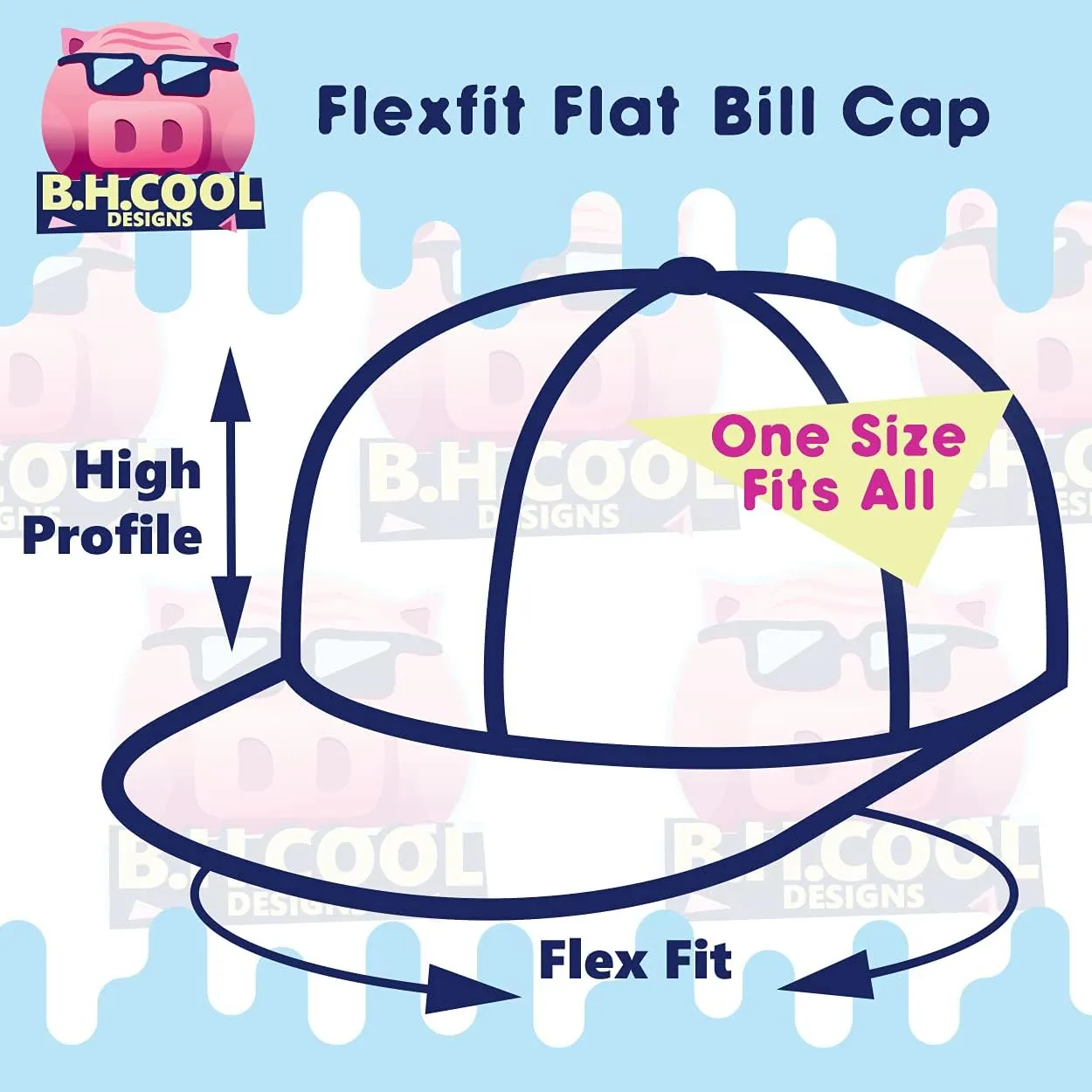 of Course I'm Right! I'm A Roundtree! - Flexfit 6210 Structured Flat Bill Fitted Hat | Baseball Cap for Men and Women