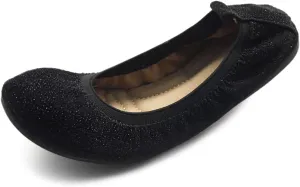 Ollio Women's Shoes Glitter Slip On Comfort Basic Ballet Flats F118