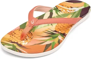 OLUKAI Ho'opio Hau Women's Beach Sandals, Quick-Dry Flip-Flop Slides, Water Resistant Suede Lining & Wet Grip Soles, Soft Comfort Fit & Arch Support