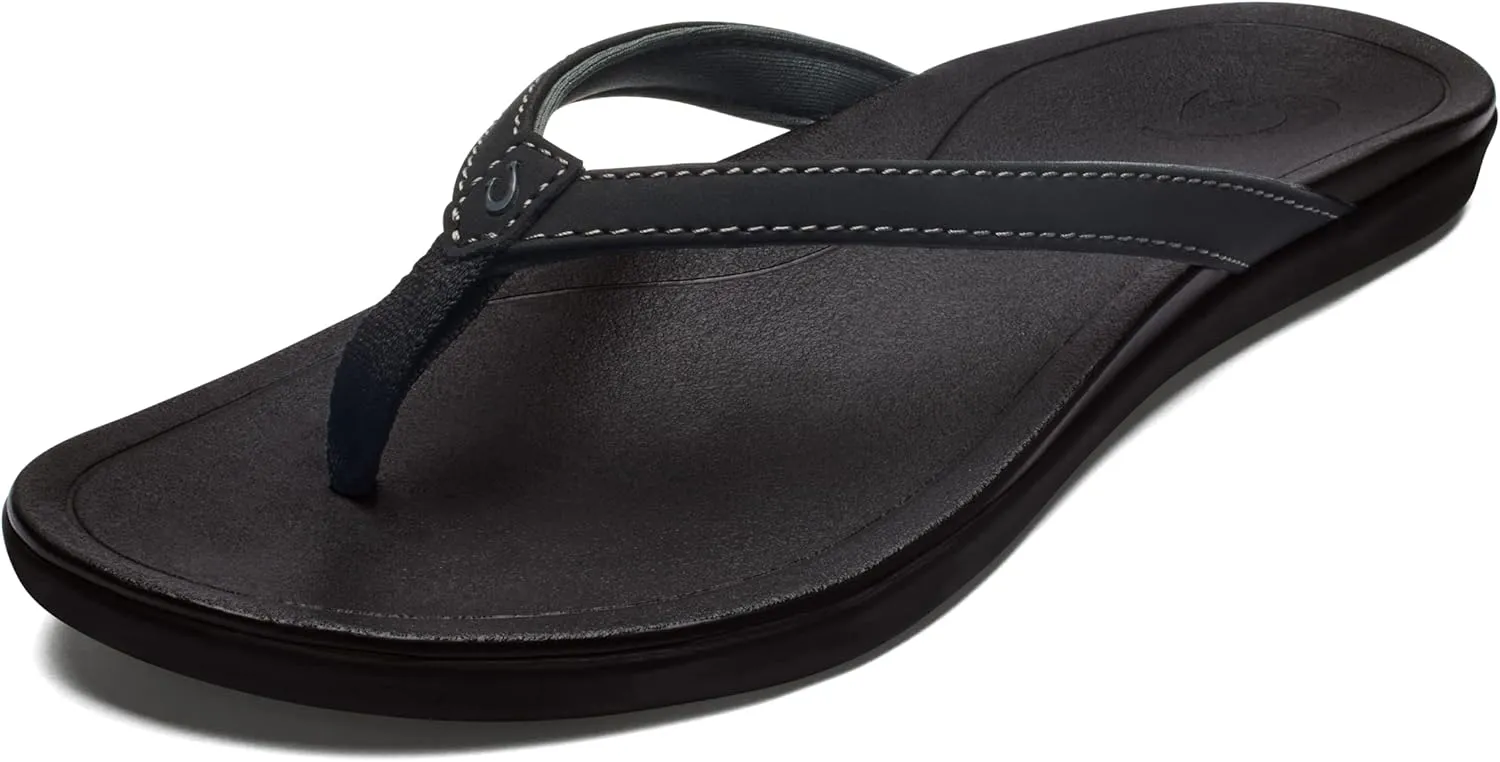 OLUKAI Ho'opio Women's Beach Sandals, Quick-Dry Flip-Flop Slides, Clean & Minimal Aesthetic, Water Resistant & Enhanced Traction, All-Day Comfort
