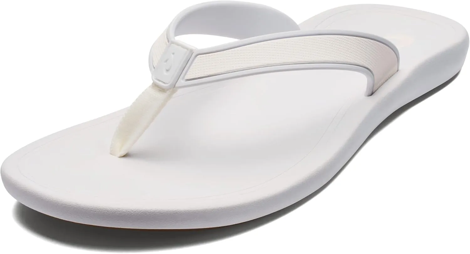 OLUKAI Kapehe Women's Beach Sandal, Quick-Dry Flip-Flop Slides, Water Resistant & Modern Low Profile Design, All-Day Comfort Fit & Wet Grip Soles