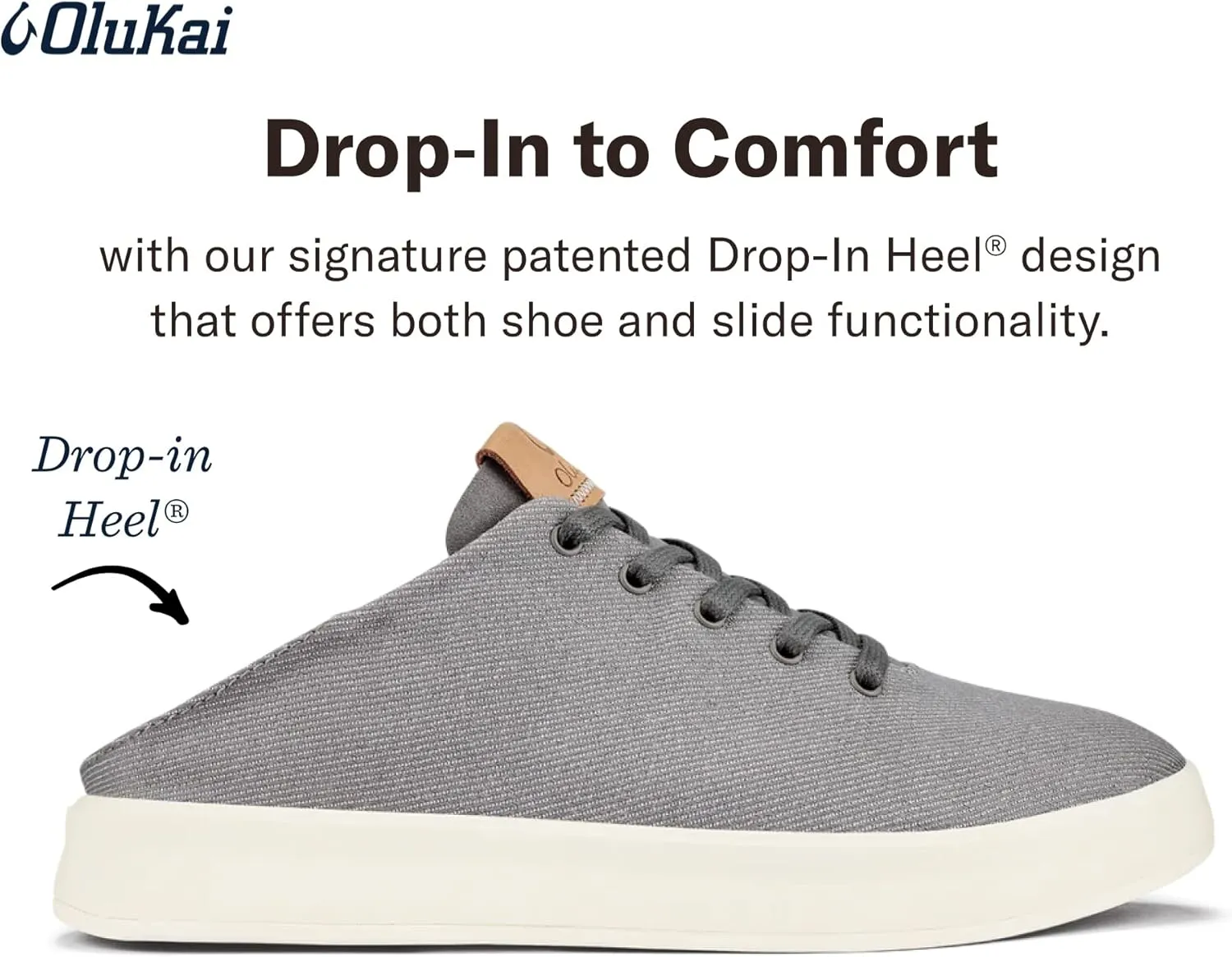 OLUKAI Ki'ihele Li Women's Slip On Sneakers, Casual Everyday Shoes with Drop-In Heel & Breathable Mesh Design, Lightweight & All-Day Comfort