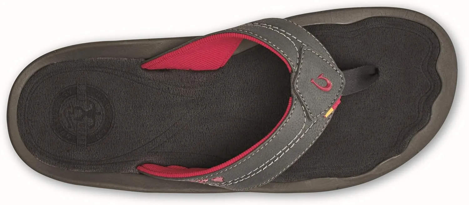 OLUKAI Kipi Men's Beach Sandals, Water Resistant Flip Flops, Quick Dry Material & Arch Support, All-Day Comfort