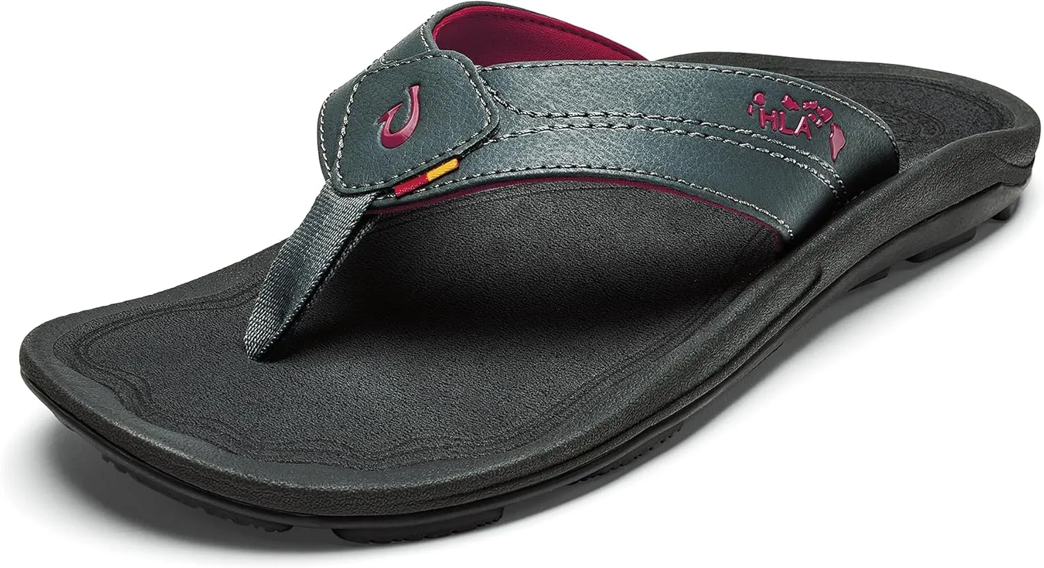 OLUKAI Kipi Men's Beach Sandals, Water Resistant Flip Flops, Quick Dry Material & Arch Support, All-Day Comfort