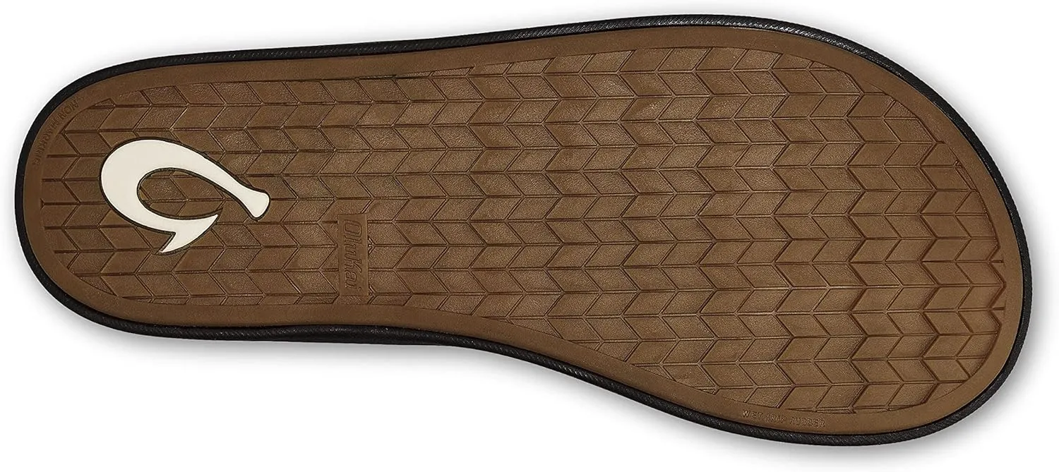 OLUKAI Koko'o Men's Beach Sandals, Quick-Dry Flip-Flop Slides, Water Resistant & Lightweight, Compression Molded Footbed & Ultra-Soft Comfort Fit