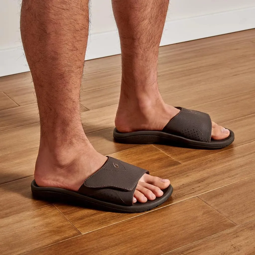 OLUKAI Nalu Slide Men's Versatile Slide Sandals, Water-Friendly & Adjustable Straps, Lightweight & Durable, All-Day Comfort & Support