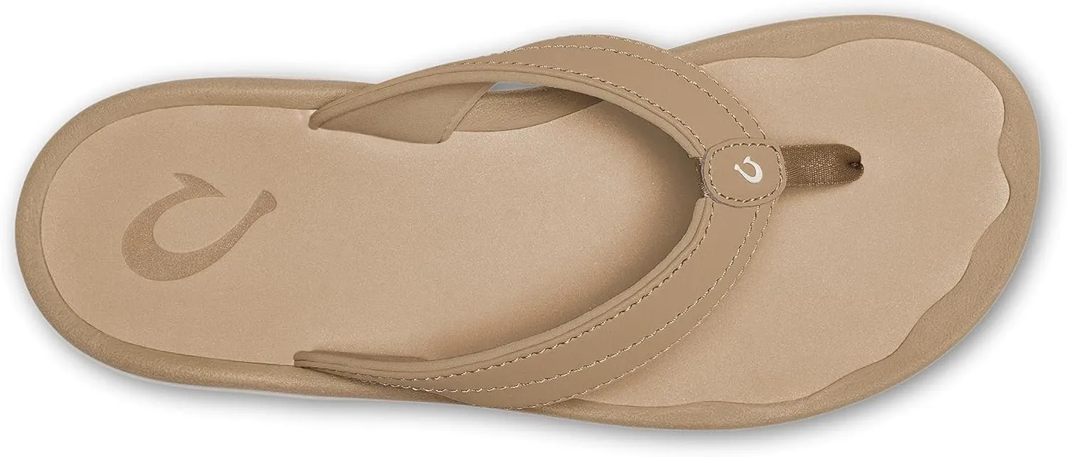 OLUKAI Ohana Women's Beach Sandals, Water Resistant Flip Flops, Arch Support & Comfort Fit, Lightweight & Durable, Enhanced Grip & Traction