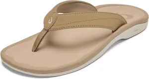 OLUKAI Ohana Women's Beach Sandals, Water Resistant Flip Flops, Arch Support & Comfort Fit, Lightweight & Durable, Enhanced Grip & Traction