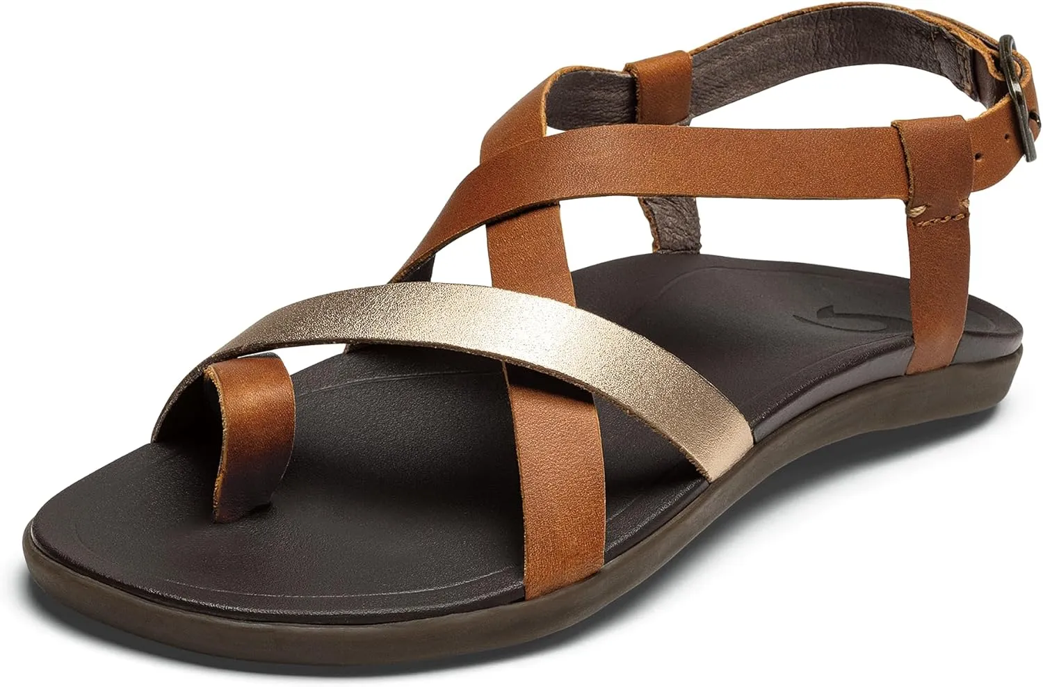 OLUKAI Upena Women's Beach Sandals, Quick-Dry Flip-Flop Slides, Water Resistant & Modern Low Profile Design, All-Day Comfort Fit & Wet Grip Soles