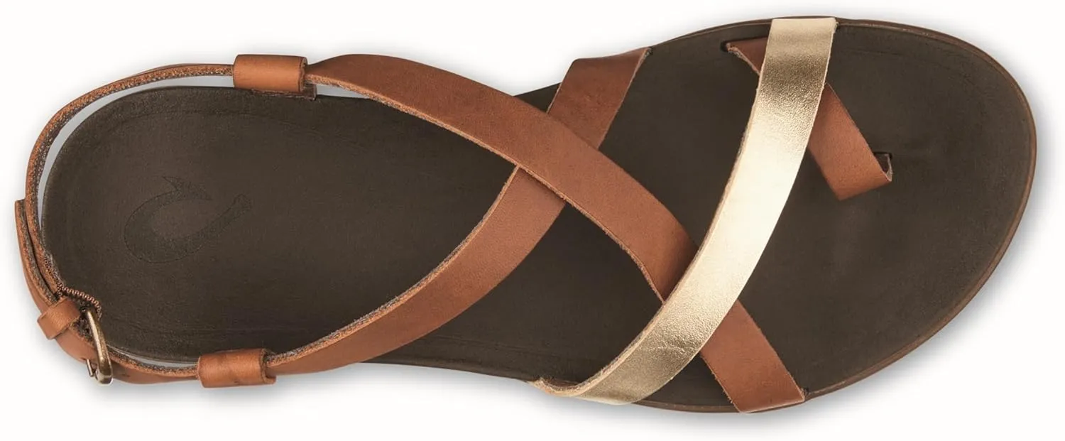 OLUKAI Upena Women's Beach Sandals, Quick-Dry Flip-Flop Slides, Water Resistant & Modern Low Profile Design, All-Day Comfort Fit & Wet Grip Soles