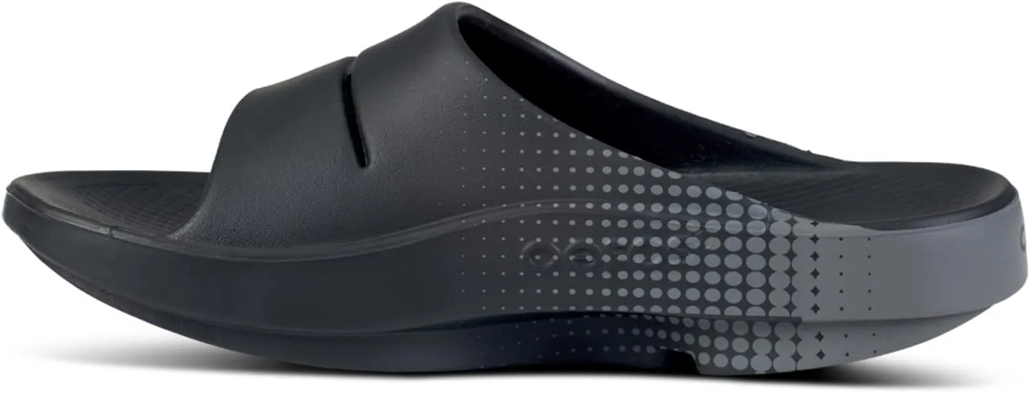 OOFOS OOahh Sport Slide Sandal - Lightweight Recovery Footwear - Reduces Stress on Feet, Joints & Back - Machine Washable - Hand-Painted Graphics