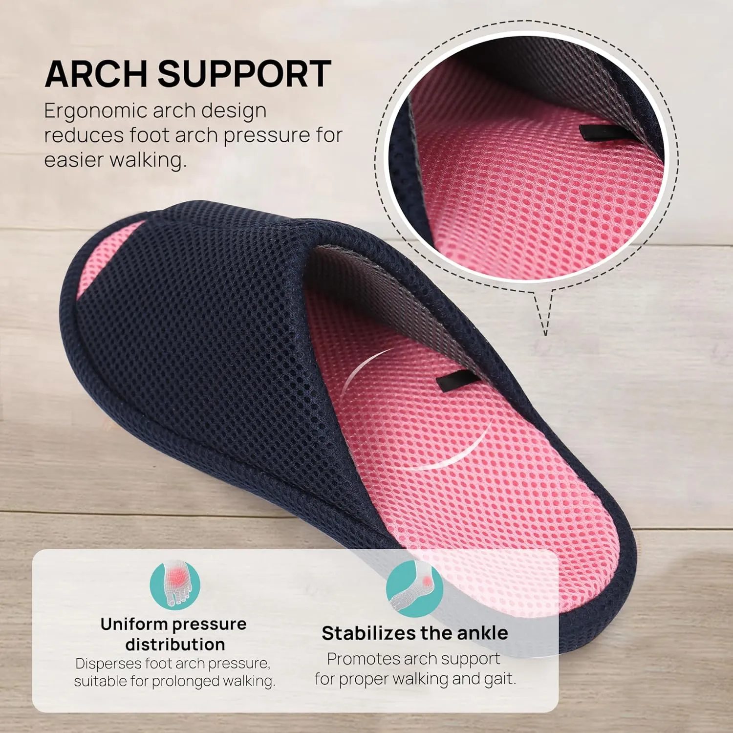 Ortho rest Women Arch Support Slippers Orthopedic Slides Orthotic House Shoes