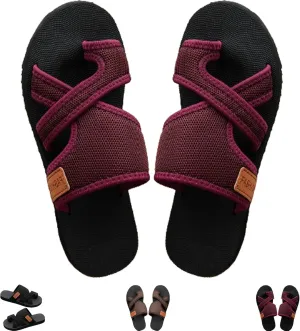 Orthopedic Arch Support Sandals Diabetic Walking Sandals, Breathable Mesh Slide Sandals, Women Hollow Toe Loop Slippers