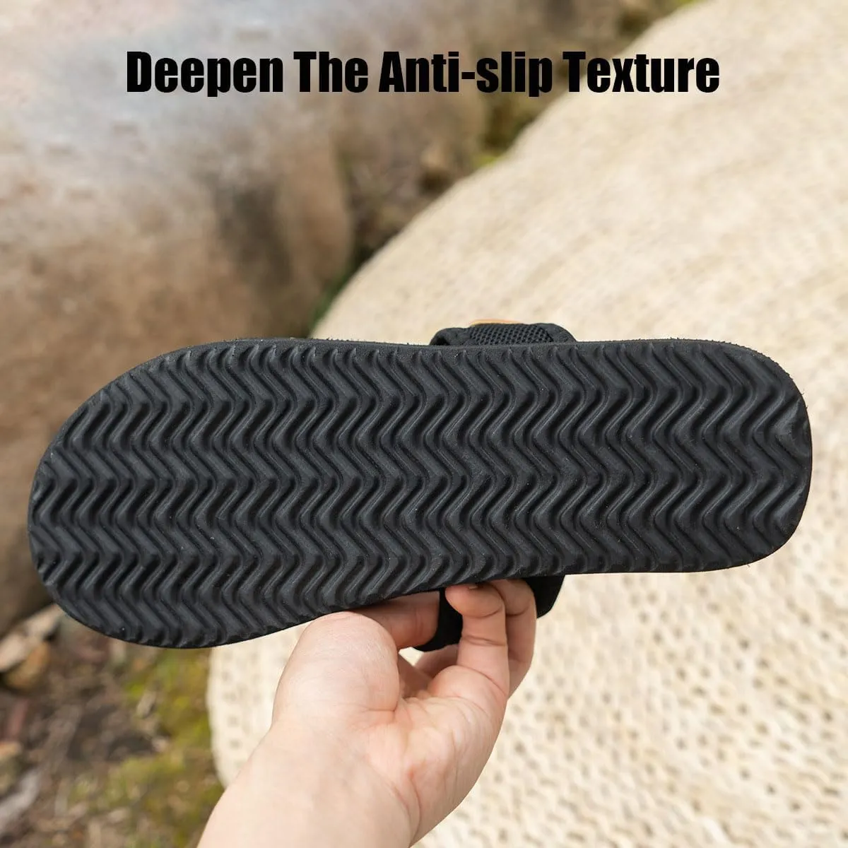 Orthopedic Arch Support Sandals Diabetic Walking Sandals, Breathable Mesh Slide Sandals, Women Hollow Toe Loop Slippers