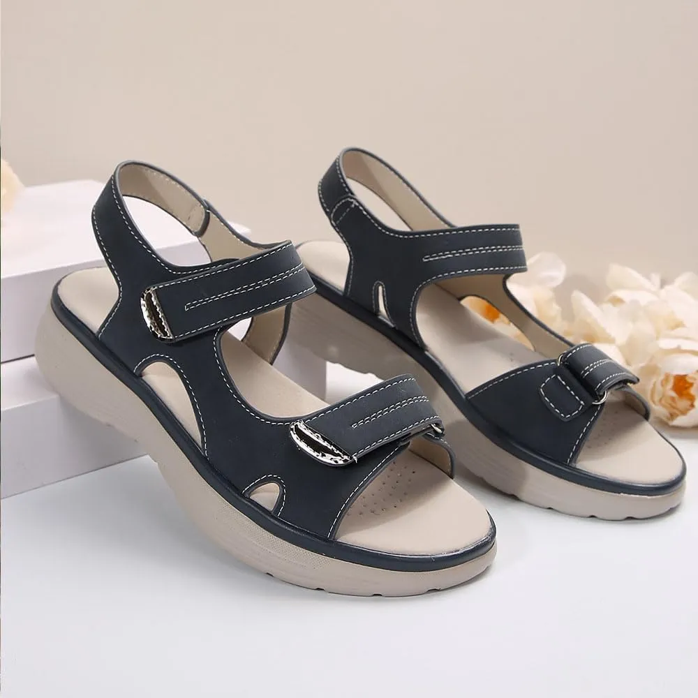 Orthopedic Sandals for Women CushionFoam Comfortable Walking Sandal Arch Support Wide Fit Womens Beach Sandals Hiking Sandals