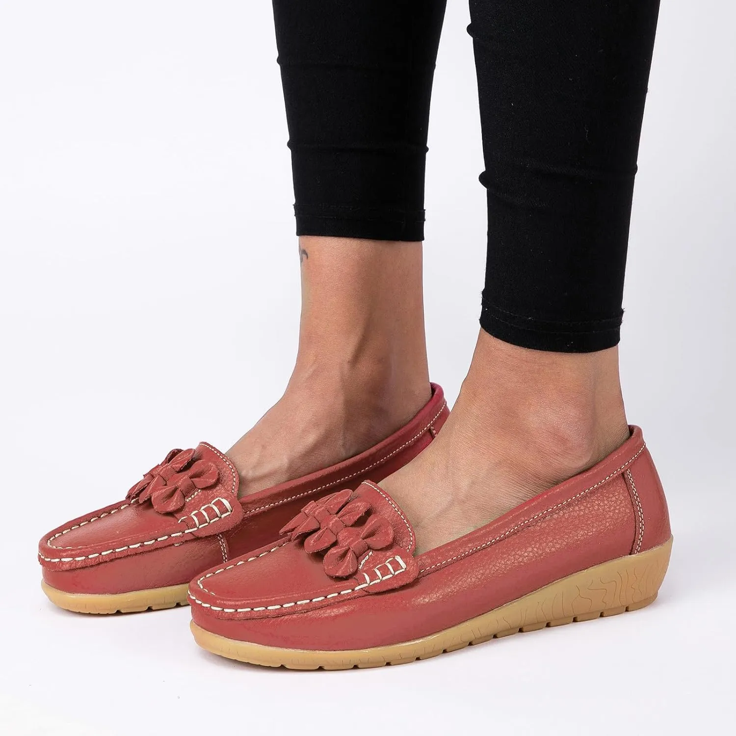 Orthopedic Slip-On Loafers for Women Comfort Dressy Flat Loafers Soft Walking Driving Shoes Business Casual Shoes