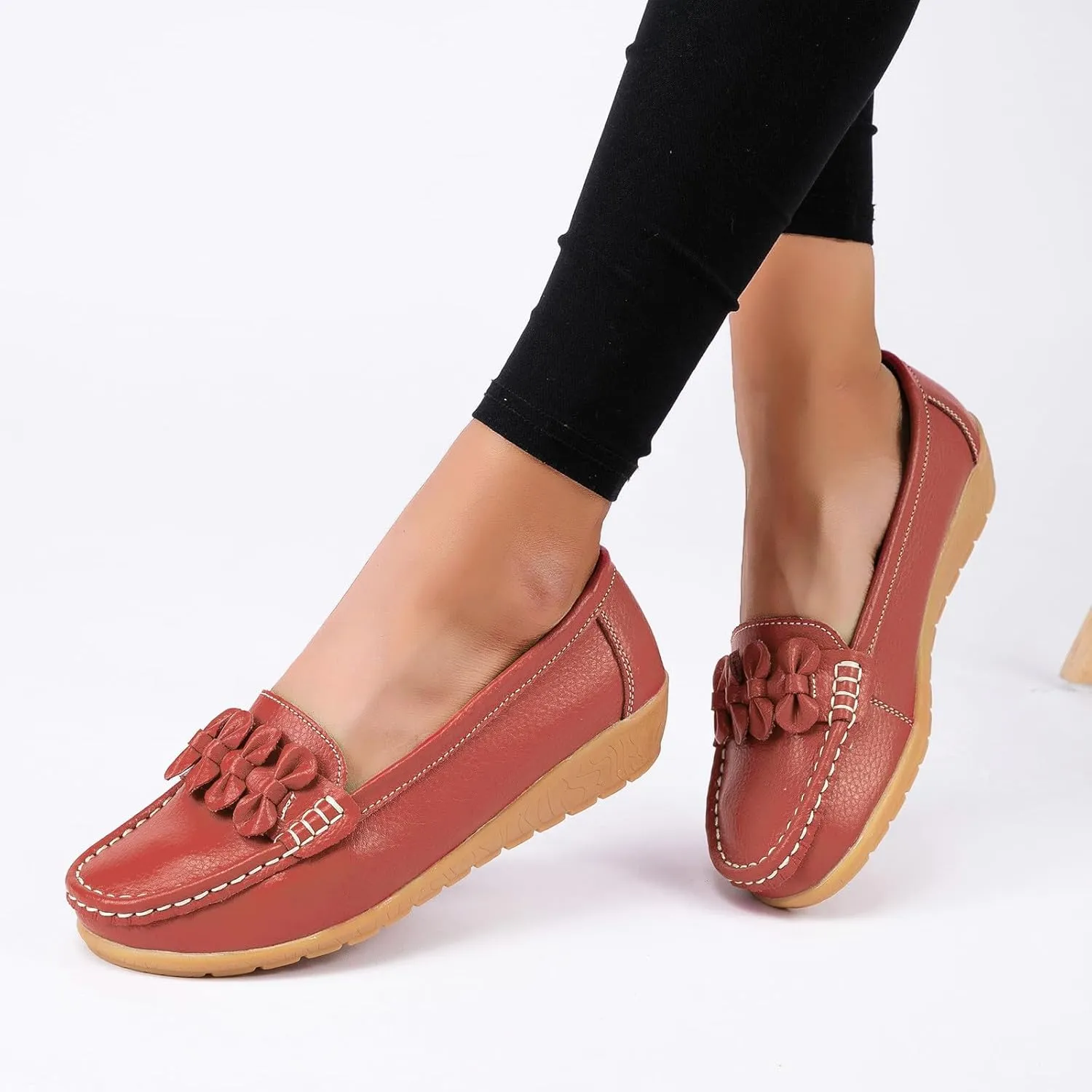 Orthopedic Slip-On Loafers for Women Comfort Dressy Flat Loafers Soft Walking Driving Shoes Business Casual Shoes
