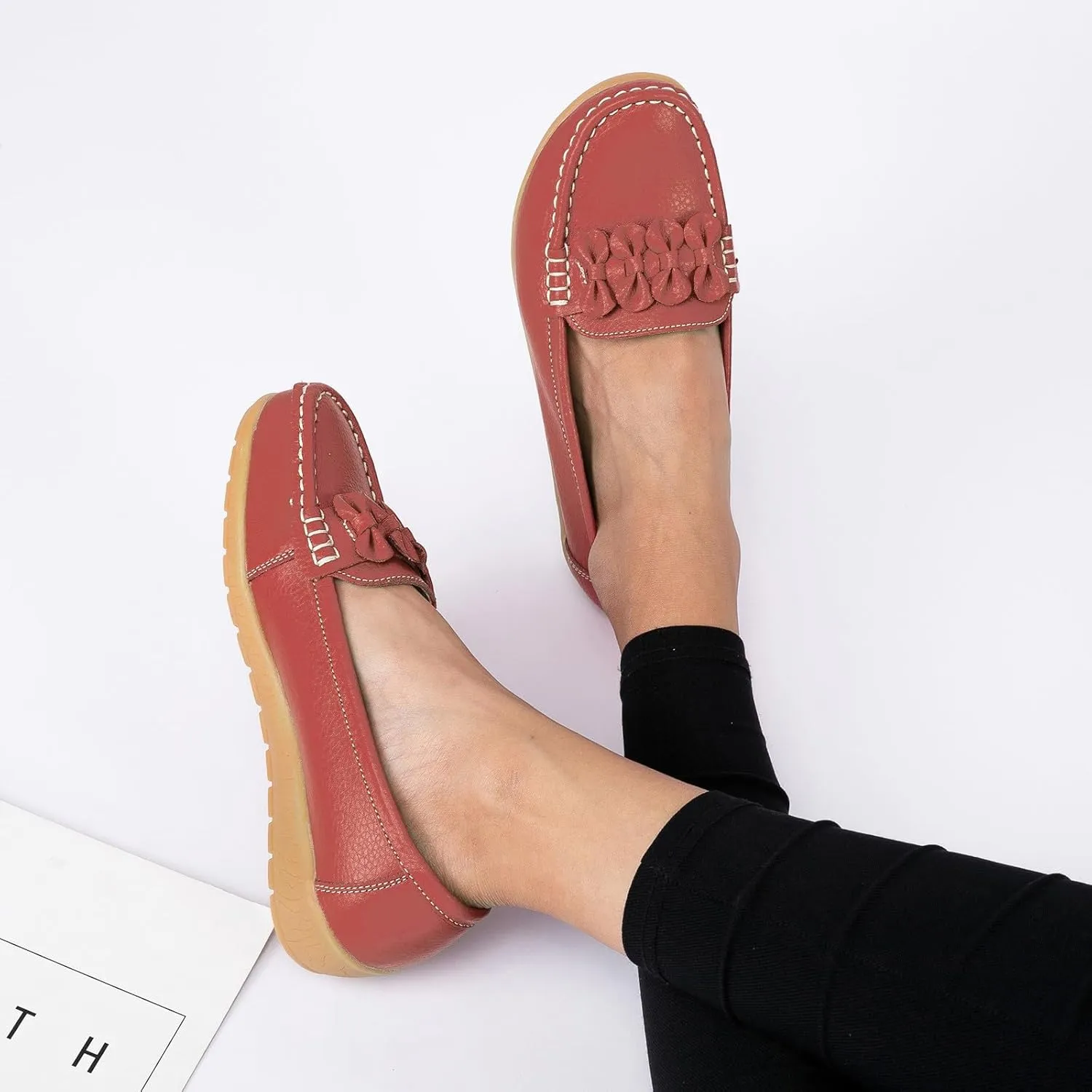 Orthopedic Slip-On Loafers for Women Comfort Dressy Flat Loafers Soft Walking Driving Shoes Business Casual Shoes