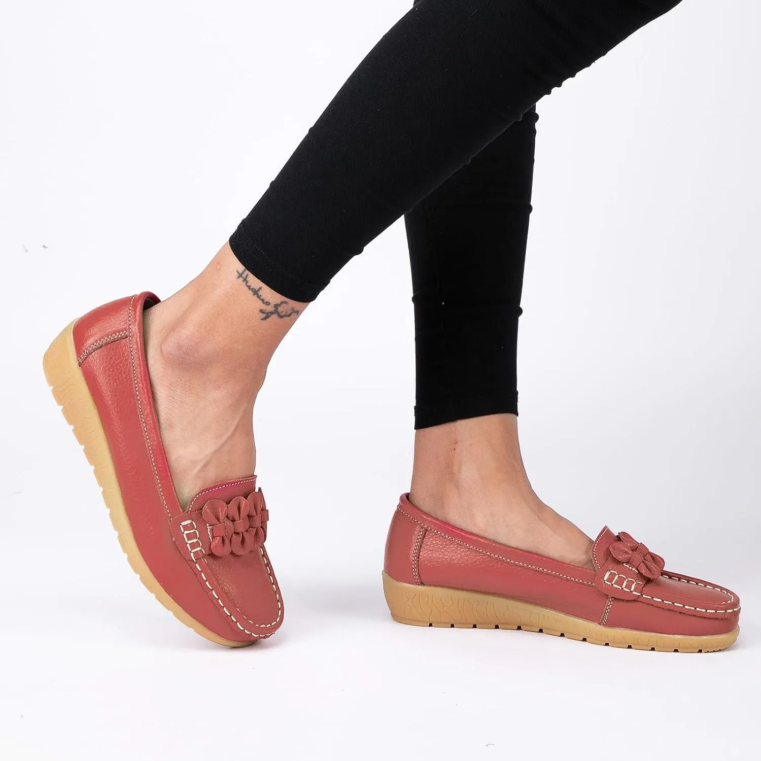 Orthopedic Slip-On Loafers for Women Comfort Dressy Flat Loafers Soft Walking Driving Shoes Business Casual Shoes