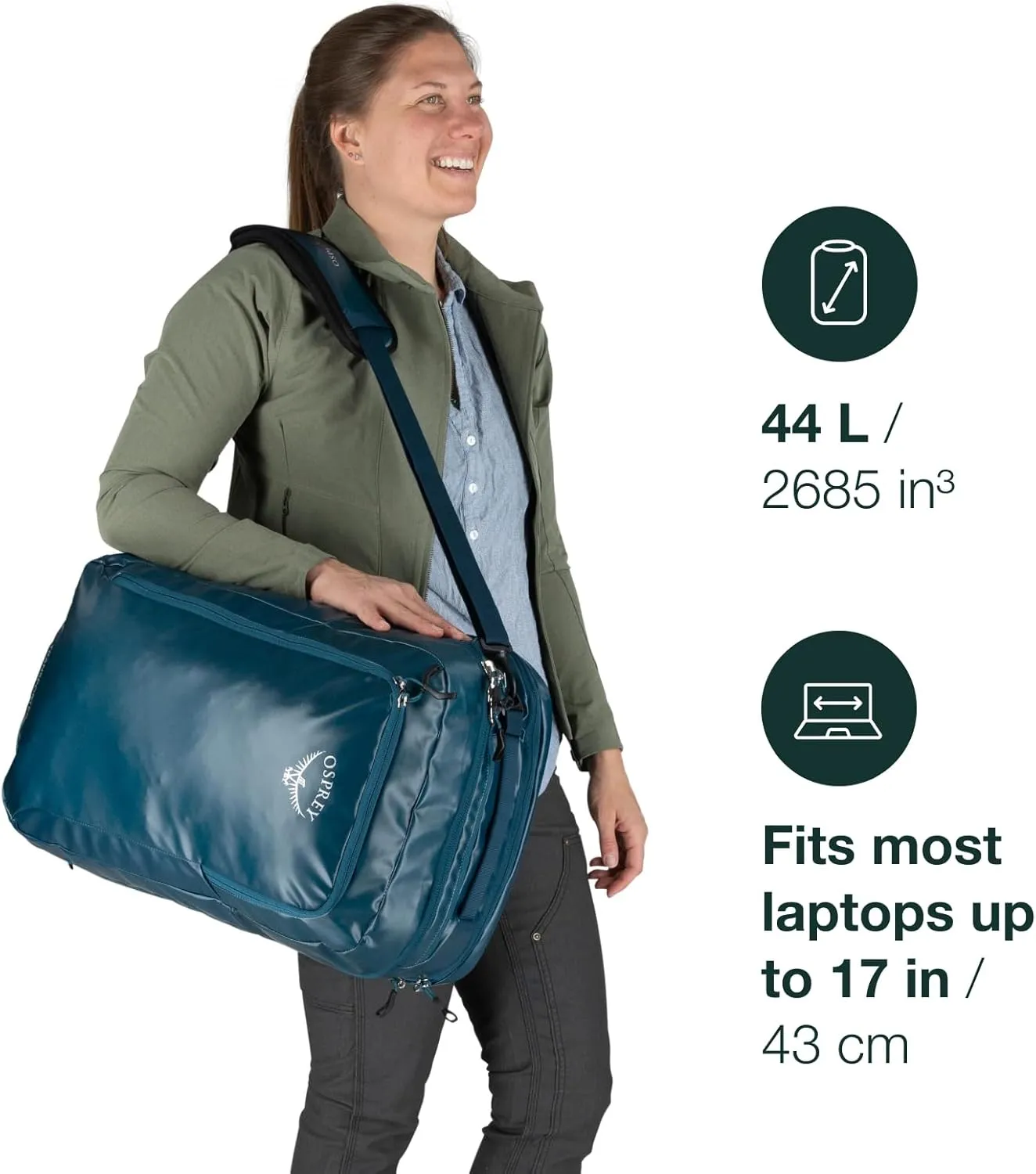 Osprey Transporter 44L Carry-on Backpack, Tan Concrete
