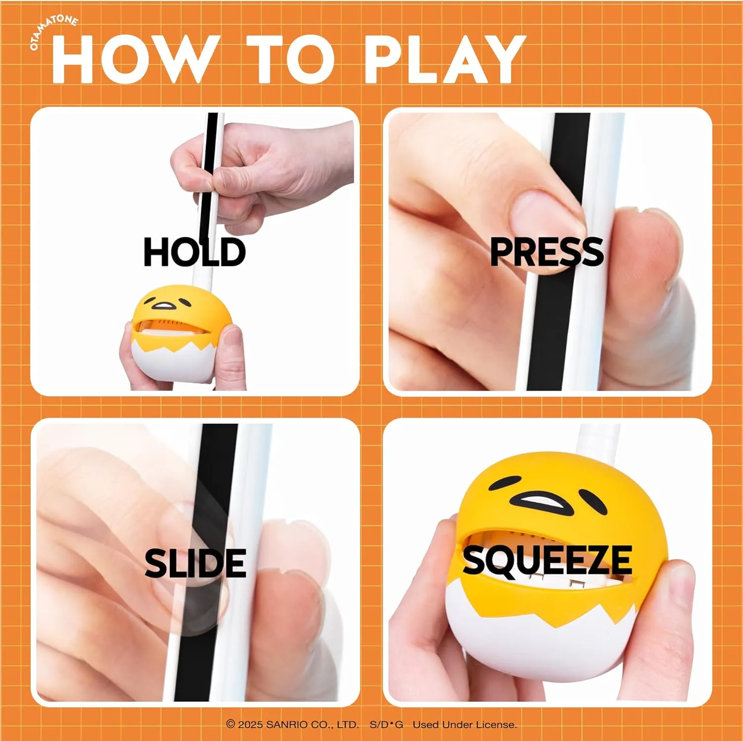 Otamatone Special Edition Sanrio (Gudetama) - Fun Electronic Musical Toy Synthesizer Instrument by Maywa Denki (Official Licensed) [Includes Song Sheet and English Instructions]